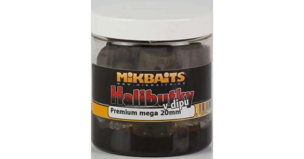 Zlevněný Mikbaits Chytací Halibutky v dipu 20 mm 250 ml