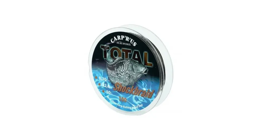 Carp ´R´ Us Splétaná Šňůra Total Shock Braid 100 m Hnědá - Průměr 0,41 mm / Nosnost 22,68 k-Průměr 0,41 mm / Nosnost 36,2 kg Aktuální