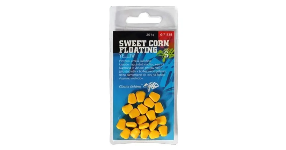 Giants Fishing Umělá Nástraha Sweet Corn Floating Yellow 20 ks-Velikost L Autentický