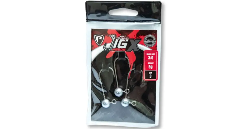 Tovární Cena Fox Rage Jigová Hlavička Jig X Jig Heads Háček 5/0 3 ks-15 g