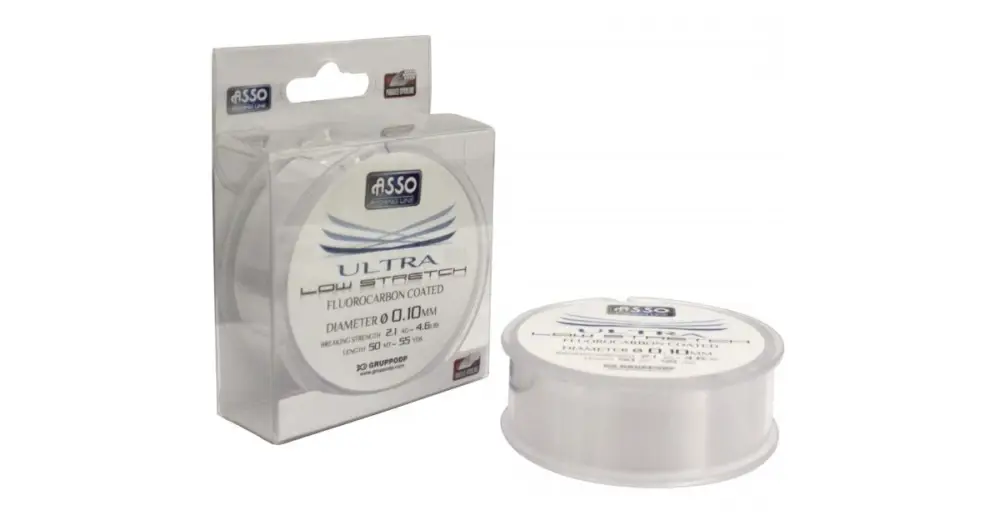 Koupit Online Asso Vlasec Ultra Low Stretch 50 m Čirá-Průměr 0,14 mm / Nosnost 3,2 kg