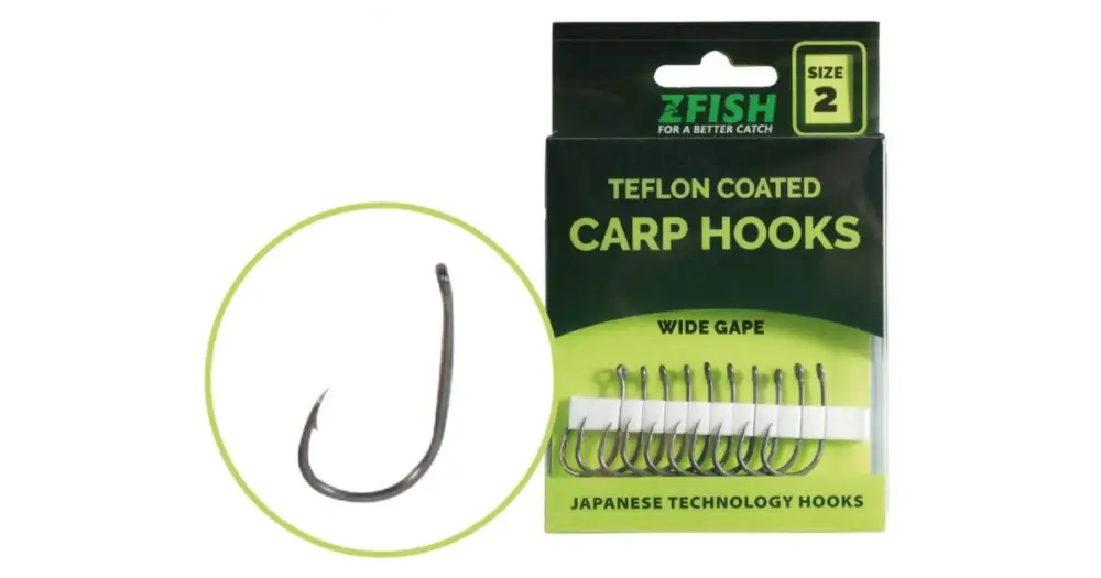Zfish Teflonové Háčky Wide Gape 10 ks-Velikost 2 Koupit Online