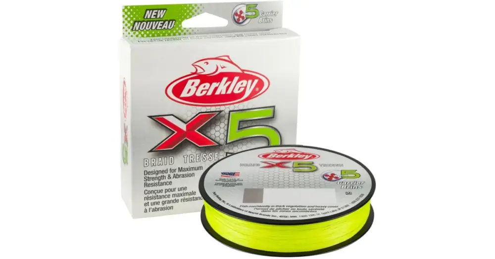 Berkley Splétaná Šňůra X5 Flame Green 150 m-Průměr 0,20 mm / Nosnost 20,6 kg Odeslání Ihned