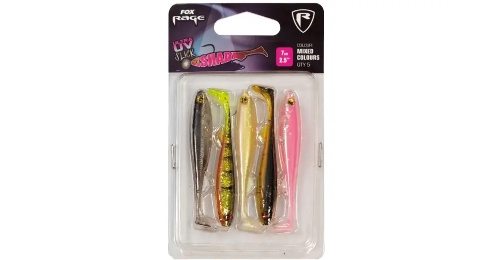 Nejprodávanější Fox Rage Gumová Nástraha Slick Shad UV Mixed Colour Packs