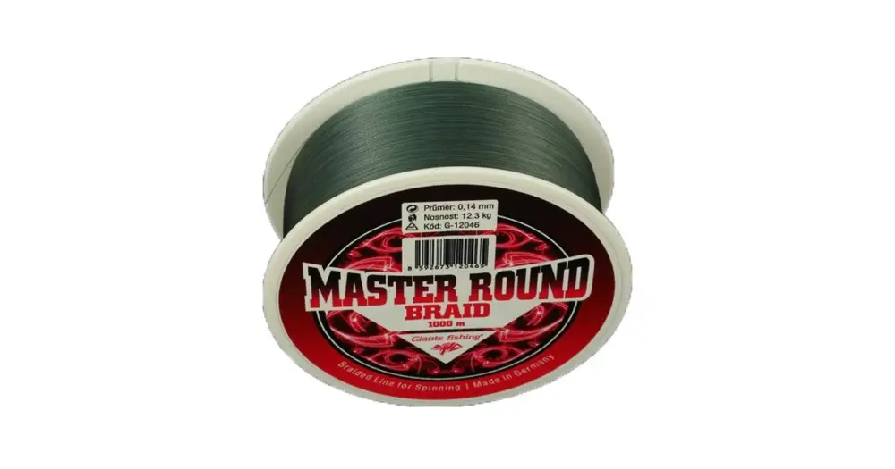 Levný Giants Fishing Splétaná Šňůra Master Round Braid Zelená 1000 m - Průměr 0,35 mm / Nosnost -Průměr 0,35 mm / Nosnost 39,8 kg