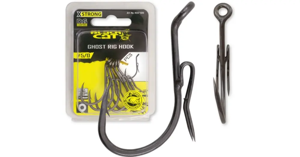 Black Cat Háček Ghost Rig DG Coating 5 ks-Velikost 7/0 Pouze Dnes