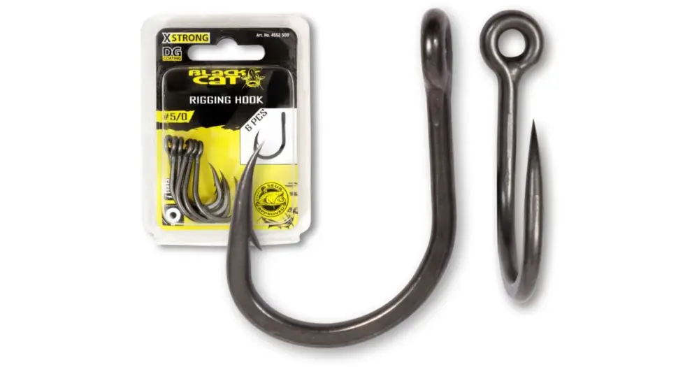 Nejprodávanější Black Cat Háček Rigging DG Coating 6 ks-Velikost 6/0