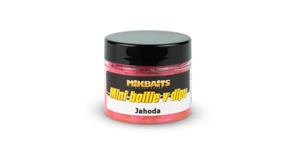 Mikbaits Mini Boilie V Dipu 6-8 mm 50 ml-Jahoda Nejlepší Volba