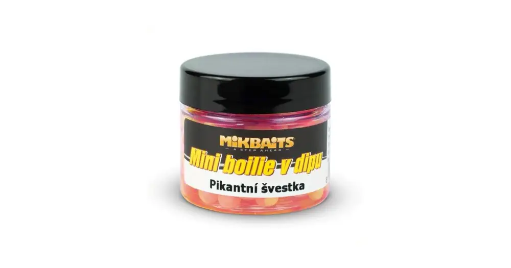 Nízká Cena Mikbaits Mini Boilie V Dipu 6-8 mm 50 ml-Pikantní švestka