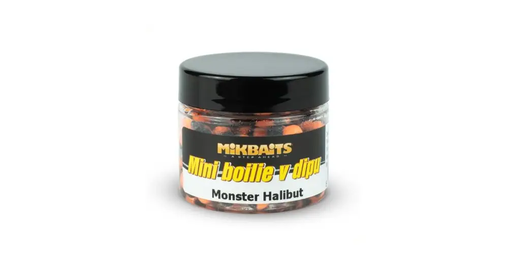 Novinka Mikbaits Mini Boilie V Dipu 6-8 mm 50 ml-Monster Halibut