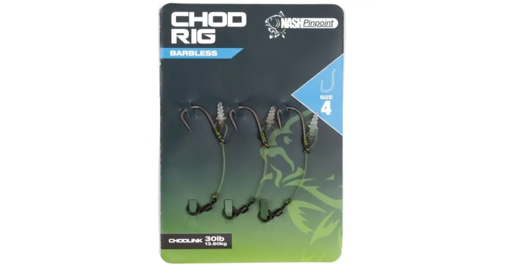 Nash Návazec Chod Rig Barbless-Velikost 6 / Nosnost 11,33 kg Ověřený