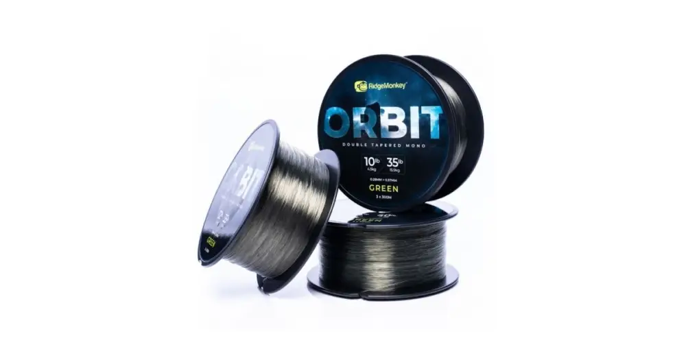 Výhodná Nabídka RidgeMonkey Vlasec Orbit Double Tapered Mono Oboustranně Ujímaný Vlasec Zelená 3x300 m