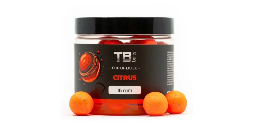 TB Baits Plovoucí Boilie Pop-Up Orange Citrus + NHDC 65 g-12 mm Super Cena