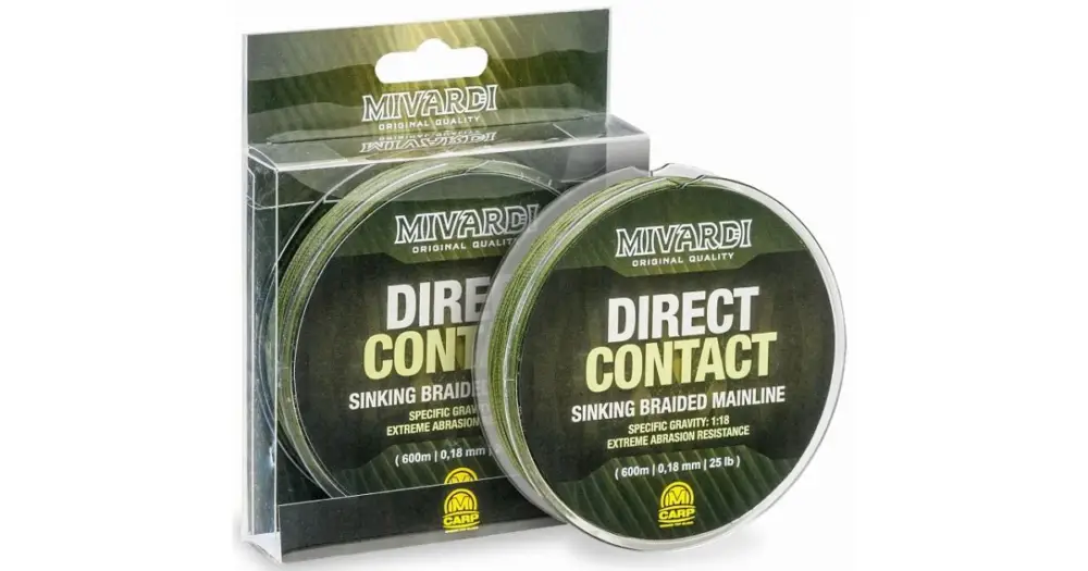 Víkendová Akce Mivardi Splétaná Šňůra Direct Contact Sinking braid 1200 m Green