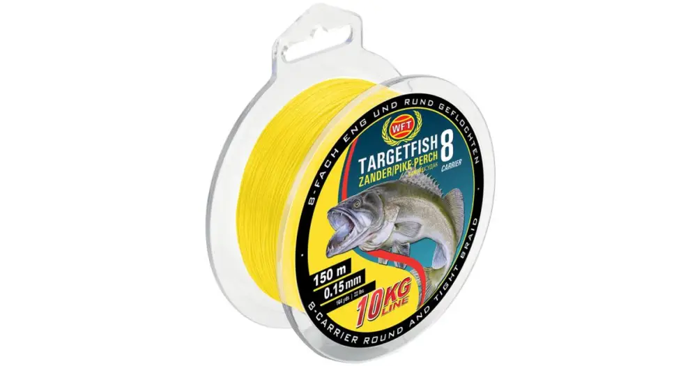 Expresní Doručení WFT Splétaná Šňůra Targetfish 8 Žlutá 150 m - 0,12 mm - 8 kg