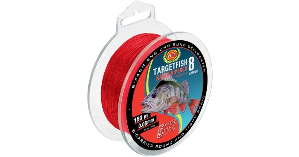 WFT Splétaná Šňůra Targetfish 8 Červená 150 m - 0,10 mm - 7 kg Koupit Online