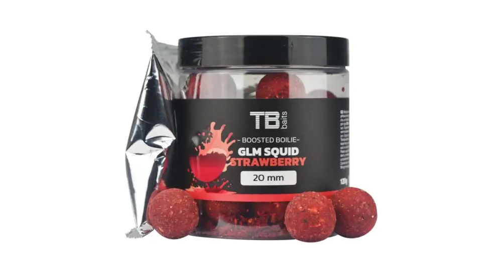TB Baits Boosterované Boilie Squid Strawberry 120 g - 16 mm Časově Omezené