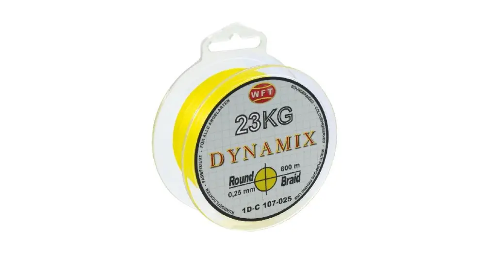 WFT Splétaná Šňůra Round Dynamix KG Žlutá 150 m - 0,16 mm 14 kg Výhodná Nabídka