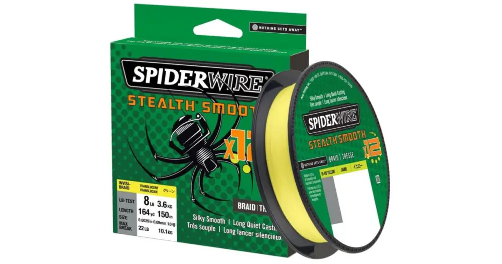 Nejprodávanější Spiderwire Splétaná Šňůra Stealth Smooth 12 HI-VIS Žlutá 150 m