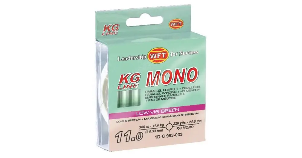 WFT Vlasec KG Mono Green 300 m - 0,33 mm 11 kg Nejlepší Cena