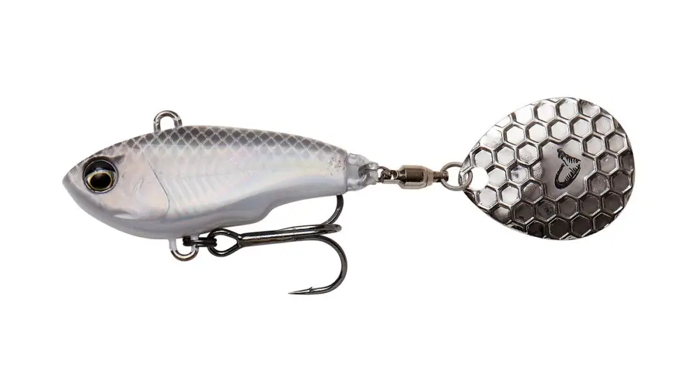 Originální Savage Gear Fat Tail Spin Sinking White Silver - 5,5 cm 9 g