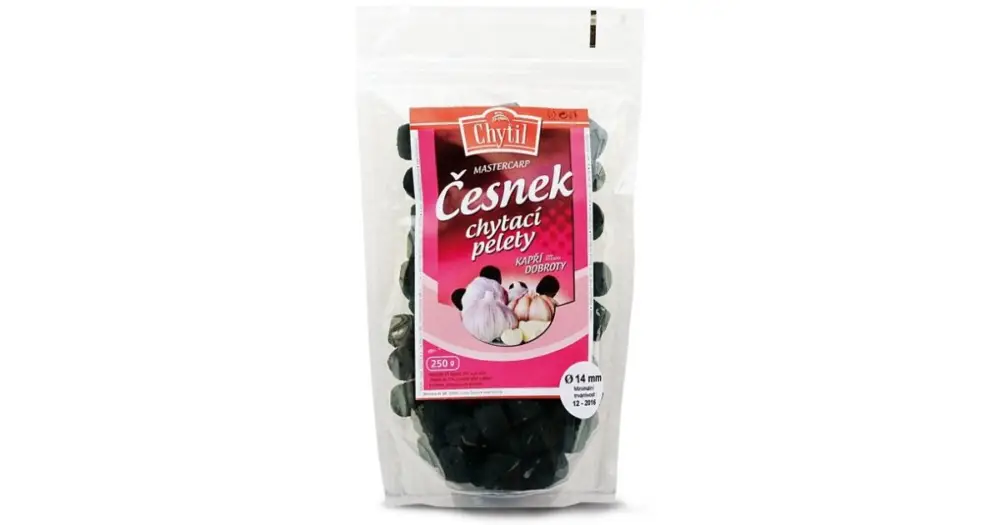 Aktuální Chytil Chytací Pelety S Dírkou 250 g - Příchuť Česnek - Průměr 14 mm