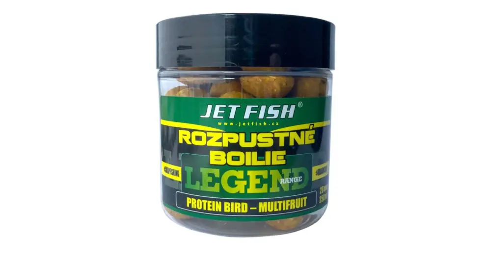 Poslední Šance Jet Fish Boosterované Boilie Legend Range Protein Bird Multifruit 250 ml - 24 mm