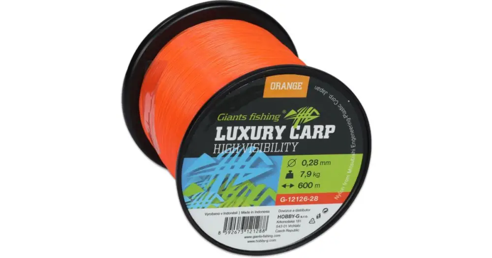Giants Fishing Vlasec Luxury Carp High Visibility Orange - Průměr 0,35 mm / Nosnost 10,5 kg / Návin 1200 m Poslední Šance