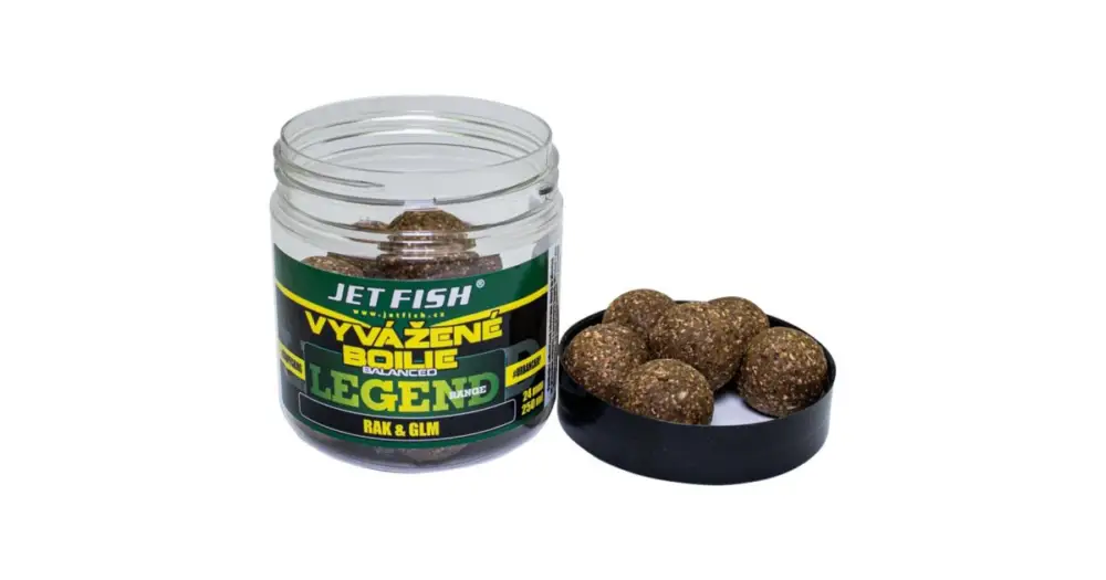 Jet Fish Vyvážené Boilie Legend Range Rak GLM 250 ml - 24 mm Super Cena