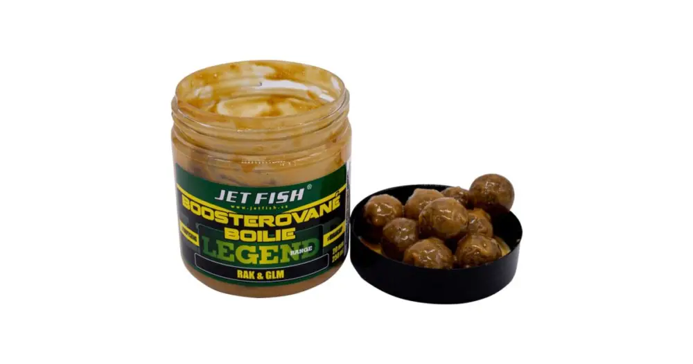 Jet Fish Boosterované Boilie Legend Range Rak GLM 250 ml - 20 mm Nejlepší Cena