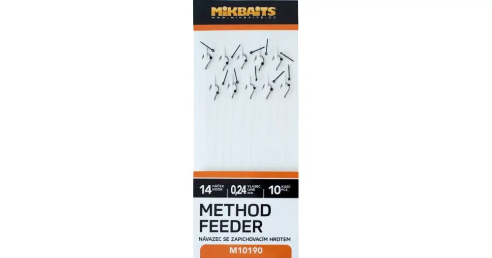 Mikbaits Method Feeder návazce Se Zapichovacím Hrotem 10ks - Velikost 14 Levný
