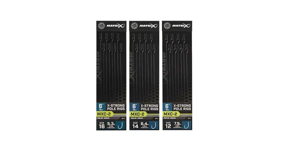Super Cena Matrix Návazec MXC-2 6” Pole Rigs - Velikost Háčku 16 Nosnost 2,4 kg