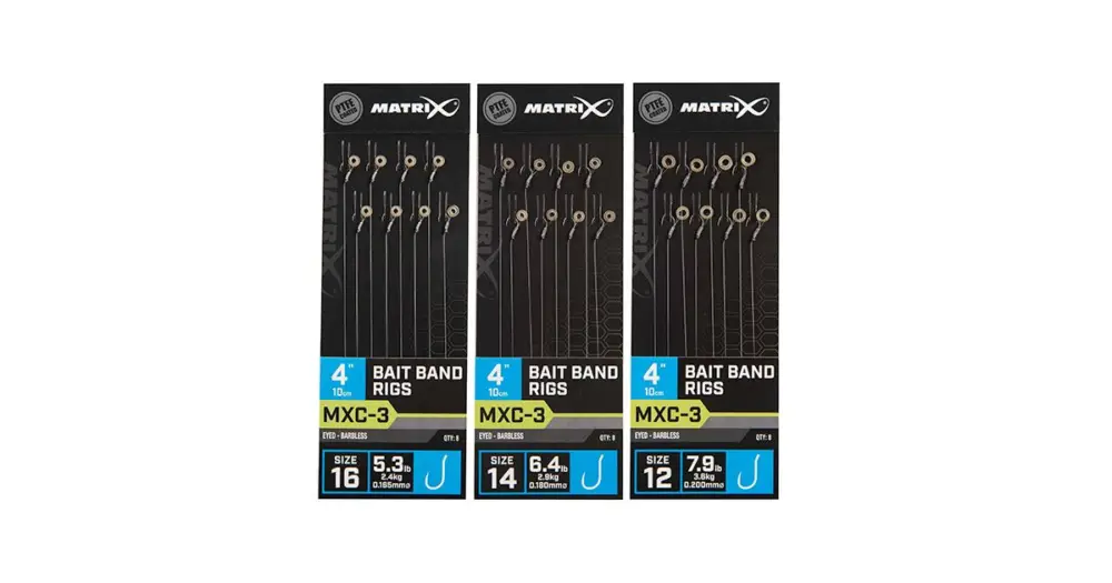 Matrix Návazec MXC-3 4” Bait Band Rigs - Velikost Háčku 14 Nosnost 2,9 kg Ověřený