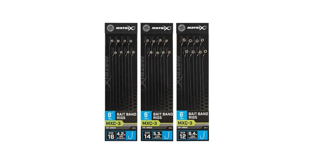 Matrix Návazec MXC-3 6” Bait Band Rigs - Velikost Háčku 12 Nosnost 2,9 kg Novinka