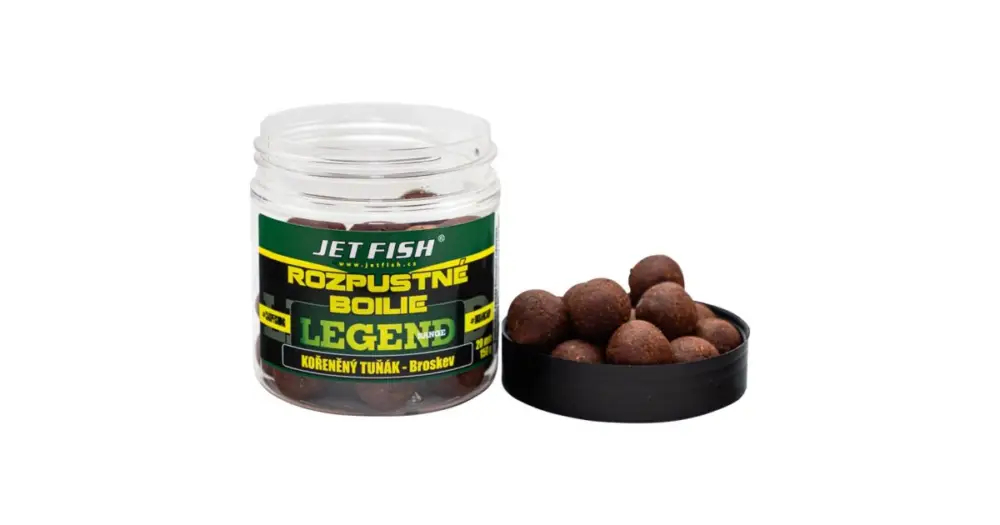 Jet Fish Rozpustné Boilie Legend Range Kořeněný Tuňák Broskev 250 ml Expresní Doručení