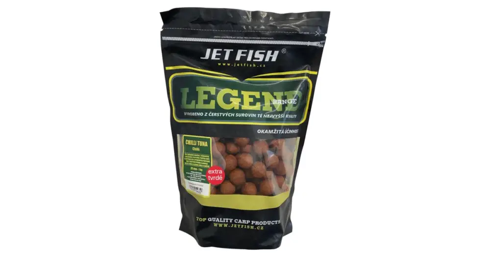Sezónní Sleva Jet Fish Extra Tvrdé Boilie Legend Range Chilli Tuna 250 g