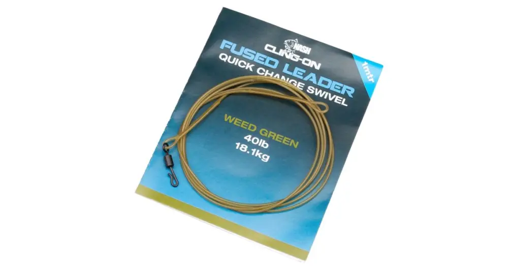 Nash Montáž Cling-On Fused Leader 40lb Weed 1 m Omezená Nabídka