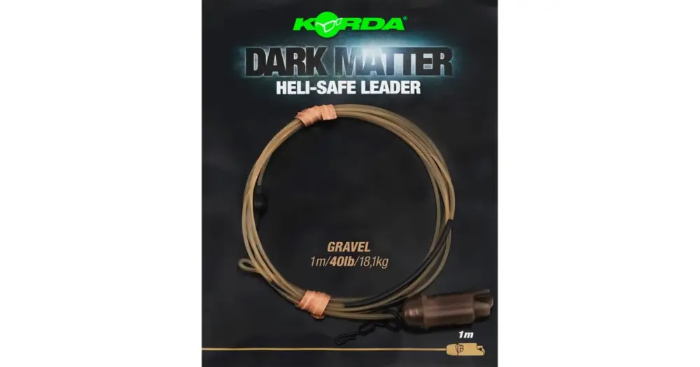Zlevněný Korda Koncová Montáž Dark Matter Leader Heli Safe 18,1 kg 1 m - Gravel