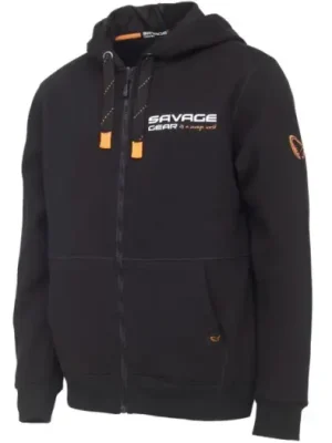 Značkový Savage Gear Mikina Urban Zip Hoodie Black INK - L