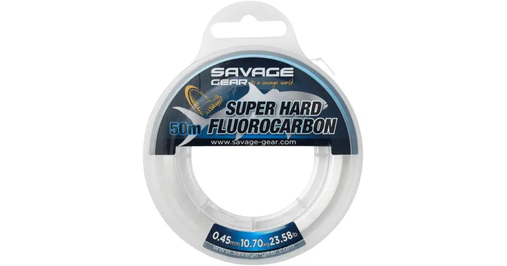 Savage Gear Fluorocarbon Super Hard Clear - 50 m 0,50 mm 13,2 kg Dokud Zásoby Vydrží