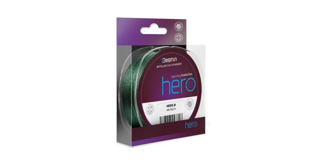Novinka Delphin Splétaná Šňůra Hero 8 Zelená 300 m - 0,22 mm 17,7 kg