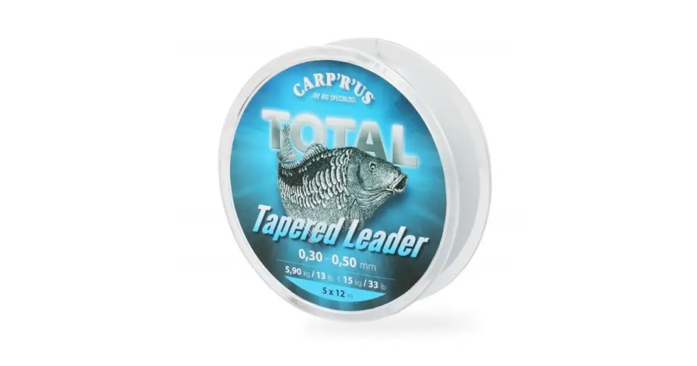 Carp ´R´ Us Ujímaný Šokový Vlasec Total Tapered Line - Průměr 0,28-0,50 mm Omezená Nabídka