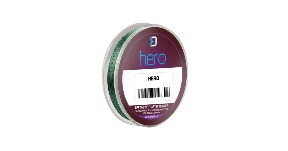Delphin Návazcová Šňůra Hero 8 Zelená 15 m - 0,16 mm 10,50 kg Top Prodej