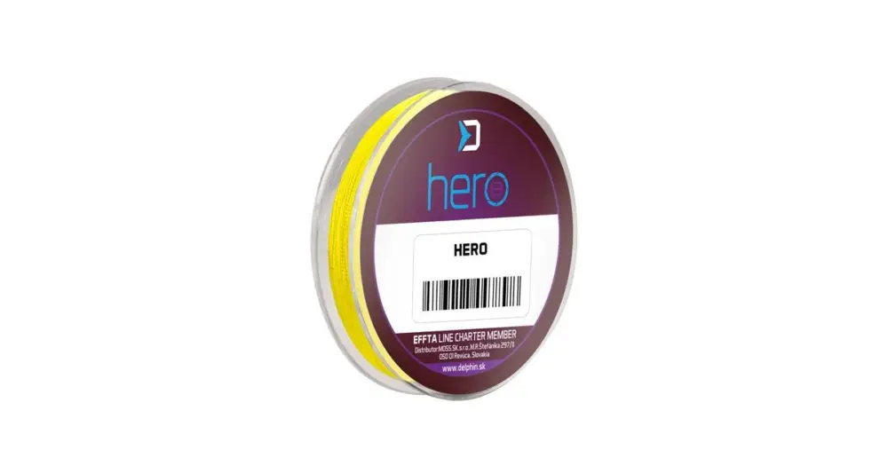 Akce Delphin Návazcová Šňůra Hero 8 Fluo Žlutá 15 m - 0,18 mm 13,20 kg