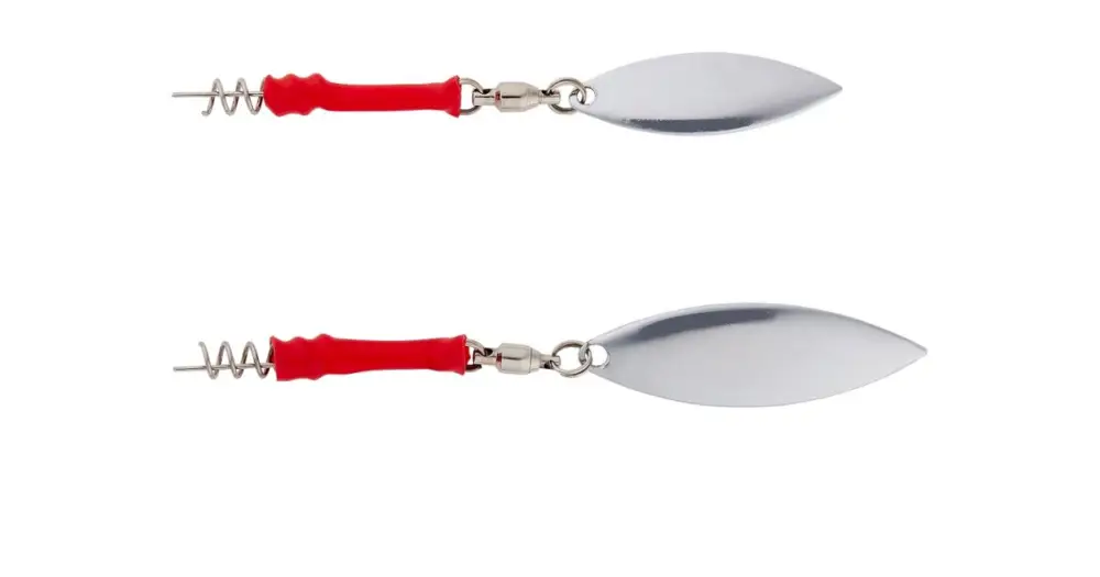 Savage Gear Třpytka Screwin Spin Teaser Silver Red 3 ks Sezónní Sleva