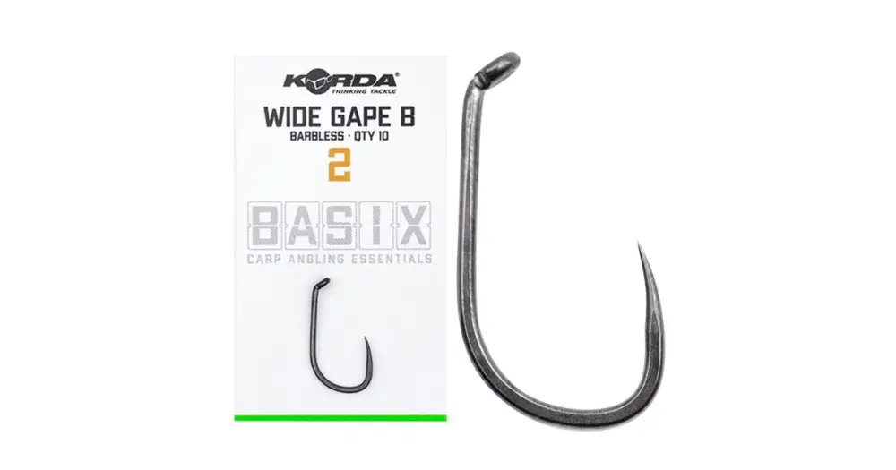 Nejlepší Volba Korda Háčky Basix Wide Gape Barbless 10 ks - Velikost 4