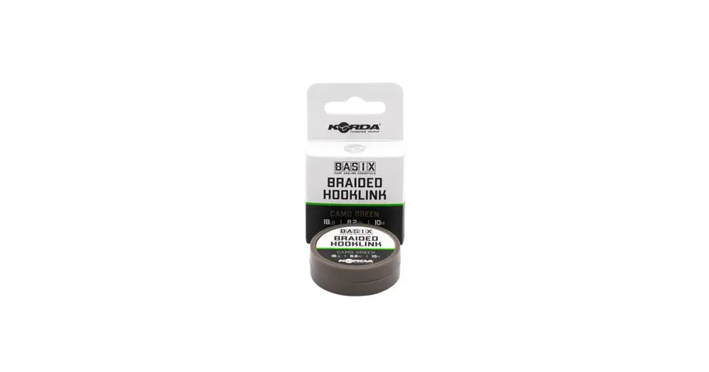 Originální Korda Návazcová Šňůra Basix Braided Hooklink Camo Green 10 m
