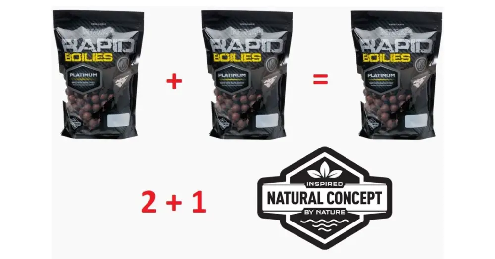 Výhodná Nabídka Mivardi Rapid Boilies Platinum B17 2+1 zdarma - 3x 950 g 20 mm