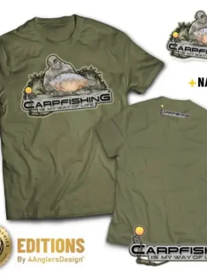4ANGLERSDESIGN Tričko Carpfishing Is My Way Of Life - XL Nejprodávanější
