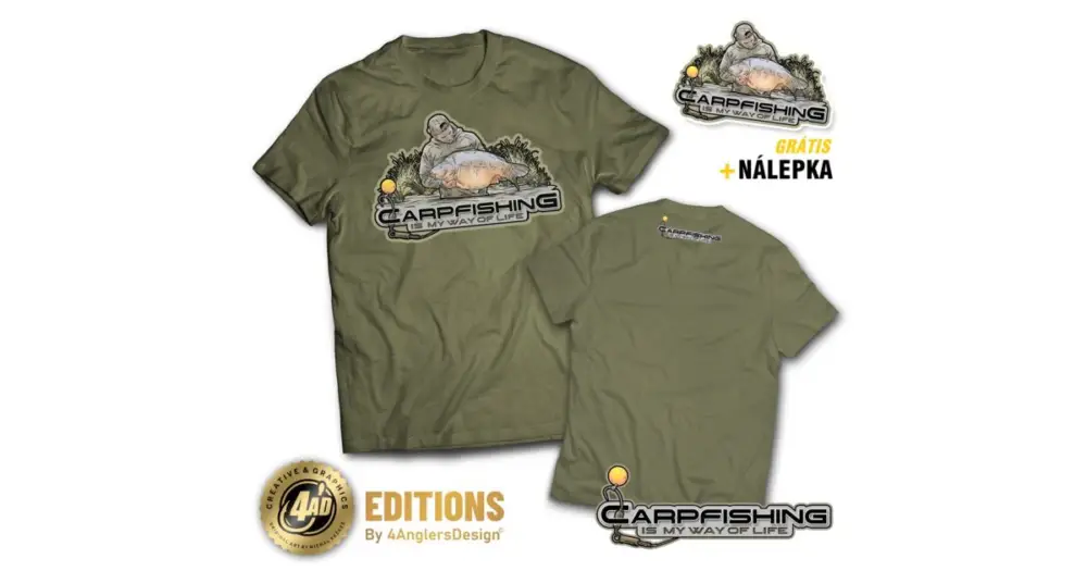 4ANGLERSDESIGN Tričko Carpfishing Is My Way Of Life - XL Nejprodávanější
